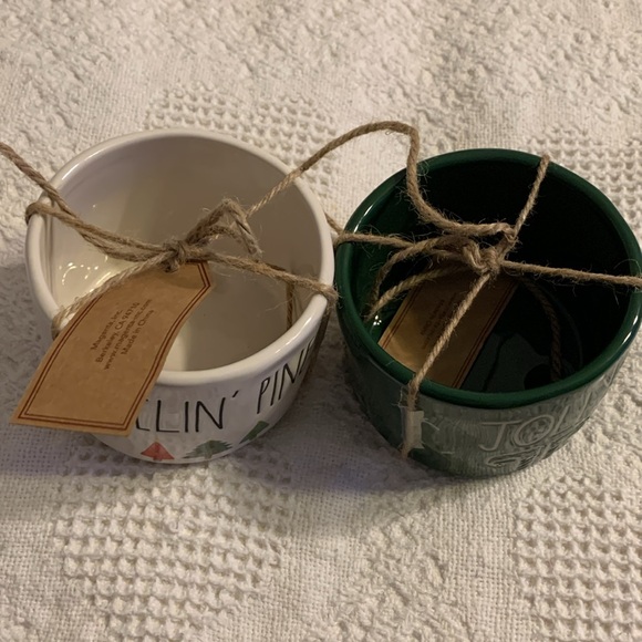 RAE DUNN Christmas Holiday decor candy nuts dish jelly jars GIFT or hostess - Picture 7 of 7